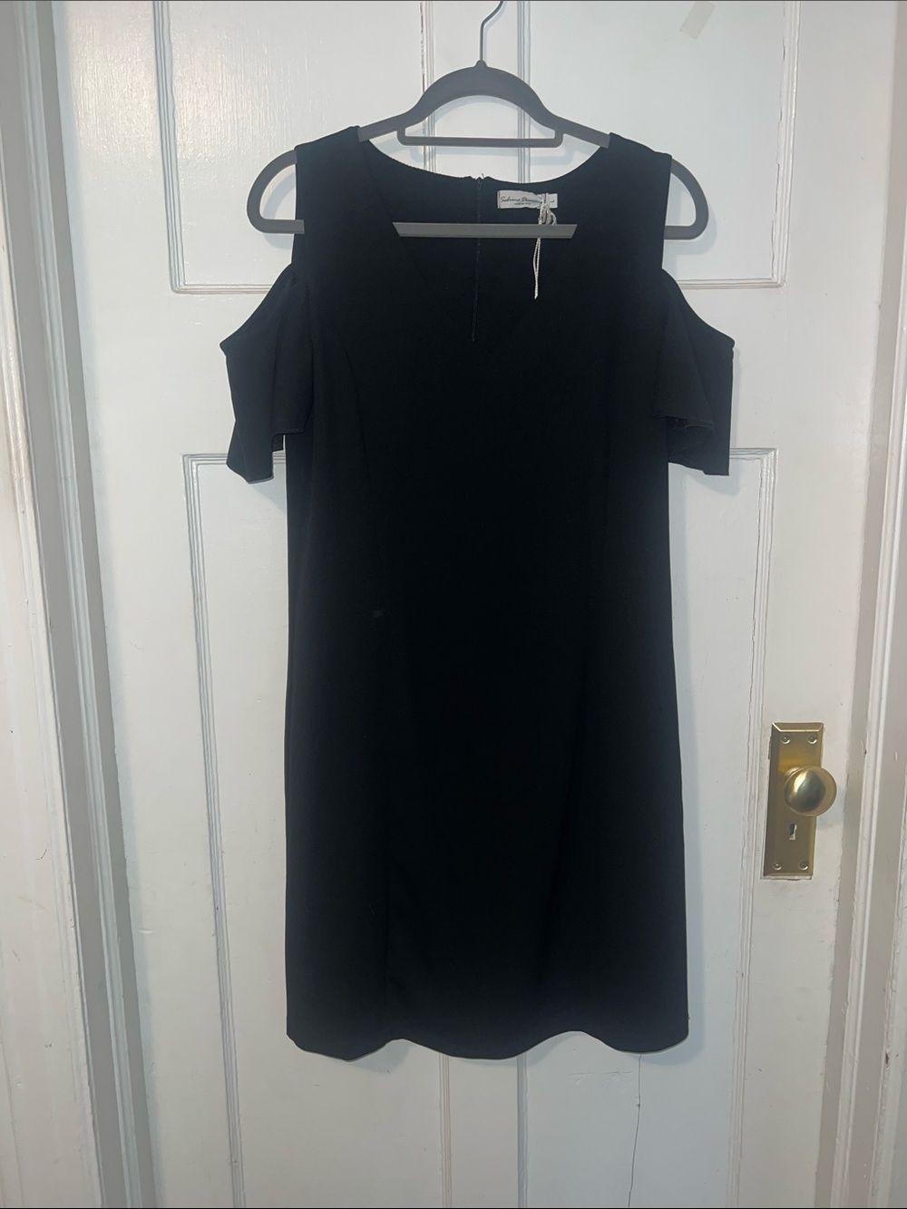 Cold-Shoulder Black Women’s Dress
